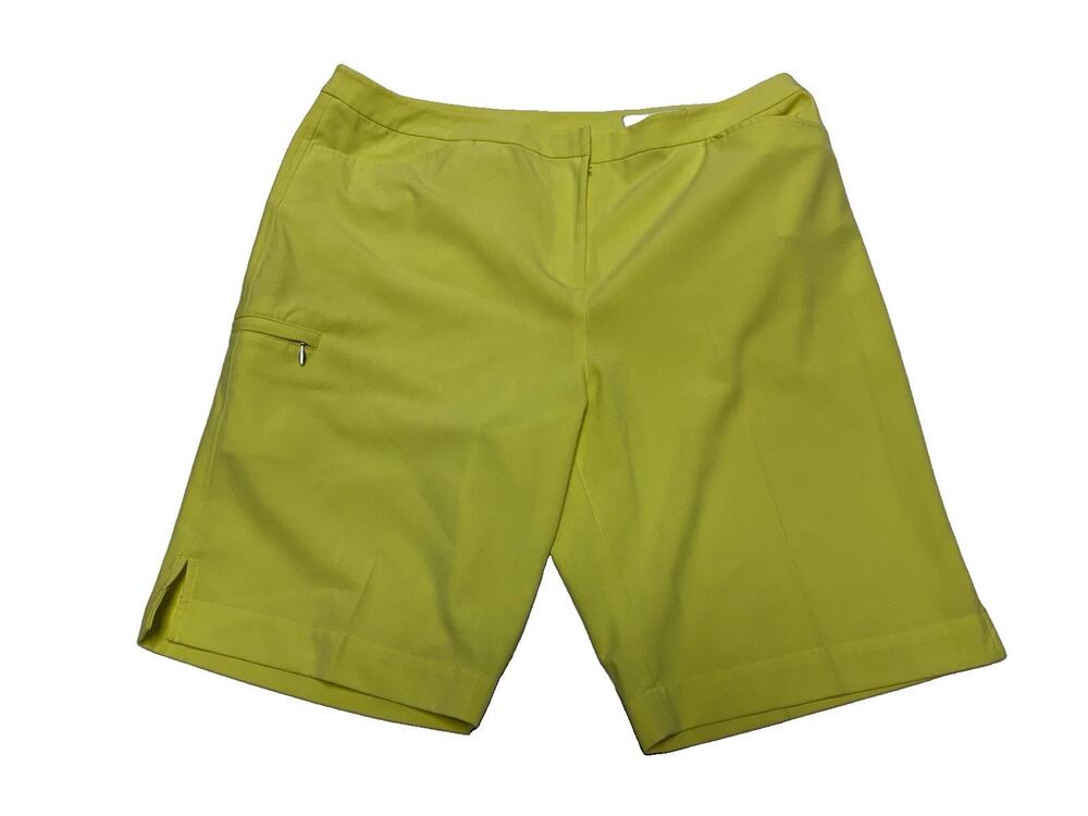Callaway Golf Women's Yellow Flat Front Golf Shorts Size14